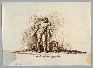 ヘスペリデスの園のヘラクレス 作： Felice Giani