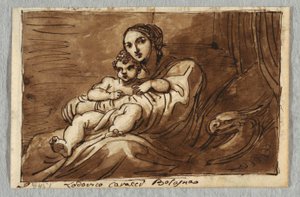 マドンナと子供、ロドヴィコ・カラッチの研究 作： Felice Giani
