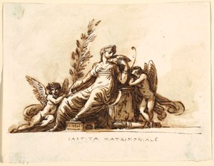 夫婦貞操、コルネリアのホール、パラッツォ カヴィーナ、ファエンツァ 作： Felice Giani