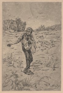 譬え話の種をまく人」（銅版画 作： Félicien Rops