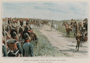 バイエルンとサクソン人の間のナポレオンの到着 作： Felicien baron de Myrbach Rheinfeld