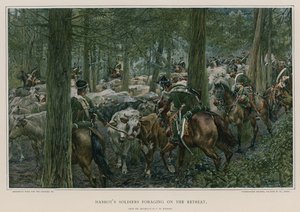 マーボットの兵士たちは後退を求めて 作： Felicien baron de Myrbach Rheinfeld