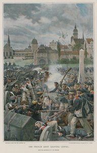 ライプシクを離れるフランス軍 作： Felicien baron de Myrbach Rheinfeld