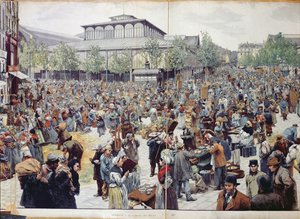 レアールの市場、1888 作： Felicien baron de Myrbach Rheinfeld