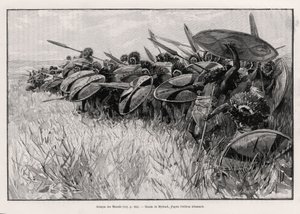 マサイ族の攻撃。ペータース博士（1856-1918）の物語「Au secours d