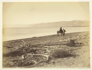 死海とユダヤ山脈。 パレスチナ (死海とユダヤの山、パレスチナ) 作： Félix Bonfils