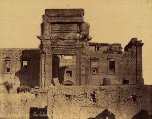 シリア・パルミラの太陽の神殿の遺構 作： Félix Bonfils