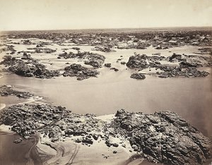 ナイル川の最初の白濁液（エジプト・フィロエにて撮影 作： Félix Bonfils