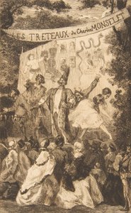 Les Treteaux de Monselet の口絵、1859 年。 作： Felix Bracquemond