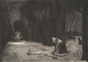マタモア大尉フラカッセの死、1864年。 作： Felix Bracquemond