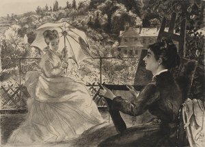 ラ・テラス 作： Felix Bracquemond