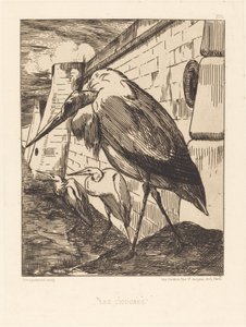 Les Cigognes (コウノトリ) 作： Felix Bracquemond
