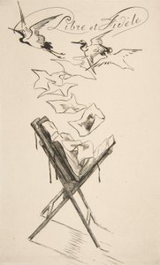自由で忠実、1878年。 作： Felix Bracquemond