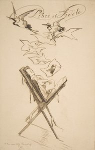 自由で忠実、1878年。 作： Felix Bracquemond