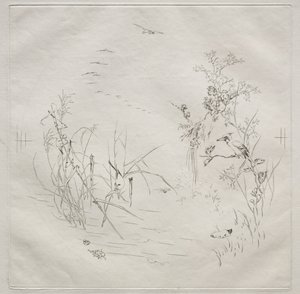 パリジャンサービスハビランドサービス：落ち着いた雰囲気。 1875年。 作： Felix Bracquemond