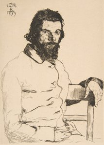 チャールズ・メリオンの肖像、1853年。 作： Felix Bracquemond