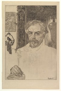 エドモンドドゴンクールの肖像、1881年。 作： Felix Bracquemond
