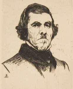 ウジェーヌ・ドラクロワの肖像、1863年。 作： Felix Bracquemond