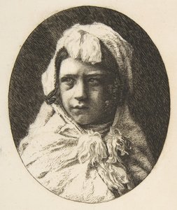 子供の頃のアンリ・ウセーの肖像、1855～60年。 作： Felix Bracquemond