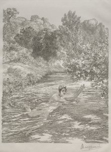 ザ・バザー、c。 1860-70。 作： Felix Bracquemond
