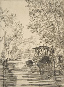 ダイアーズ ボート バス ムードン、カリフォルニア州。 1868年。 作： Felix Bracquemond