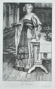 H.レイ、1868年後の女中 作： Felix Bracquemond