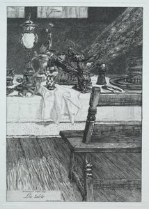 H. Leysの後のテーブル 作： Felix Bracquemond