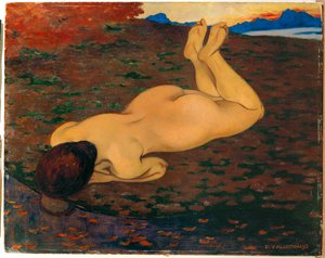 海水浴客またはソース 作： Felix Edouard Vallotton