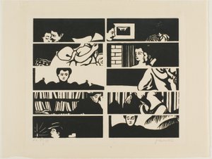 キャンセル シート、インティマシーズの 10 枚の木版画の断片 作： Felix Edouard Vallotton