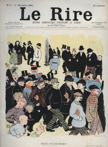 新聞の表紙「” Le Rire”」、n°4、1894年12月1日：今日のブルース-フェリックスヴァロットン作 作： Felix Edouard Vallotton