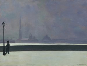 Die Newa、軽い霧（LaNéva、brumelégère）。 1913 作： Felix Edouard Vallotton