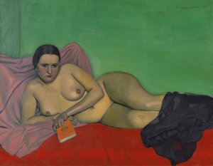 本を持っている裸の女性、1924年。