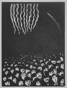 花火、世界博覧会VI、1901（日本色紙に木版） 作： Felix Edouard Vallotton