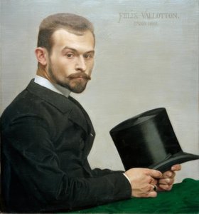 帽子をかぶったフェリックスジャシンスキー 作： Felix Edouard Vallotton