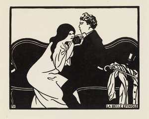 La Belle Epingle、1897 作： Felix Edouard Vallotton