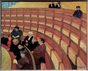 La troisième galerie au Theatre du Chatelet Peinture by Felix Vallotton (1865-1925) (ec.suiss.) 1895 Sun.0,49x0,61 m Paris, musee d