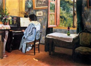 ピアノの女性、1904年。