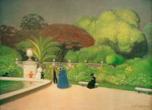 ルクセンブルクガーデン 作： Felix Edouard Vallotton