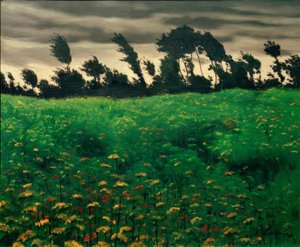 花畑 作： Felix Edouard Vallotton