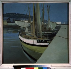 「港」 (港) フェリックス・エドゥアール・ヴァロットン (1865-1925) による絵画、1901 年 (nabis) モスクワ。 プーシキン美術館 作： Felix Edouard Vallotton