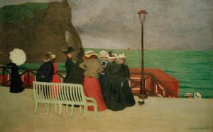 エトルタの掲示板 作： Felix Edouard Vallotton