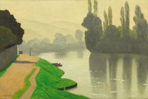 アンデリスの朝の霧、1917年。 作： Felix Edouard Vallotton