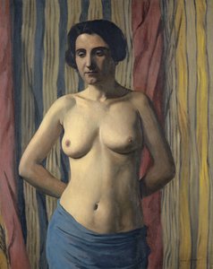 1922年、青いサッシのヌード。 作： Felix Edouard Vallotton