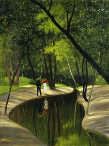 ブローニュの風景、1919年 作： Felix Edouard Vallotton