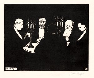 ポーカー、1896年。 作： Felix Edouard Vallotton