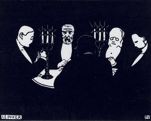 ポーカー、1896 作： Felix Edouard Vallotton