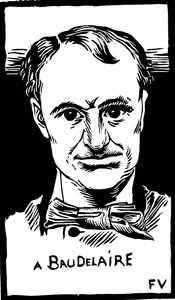 シャルル・ボードレール（1821-1867）の肖像 作： Felix Edouard Vallotton