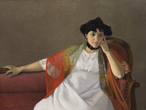 画家の妻、ガブリエル・ヴァロットンの肖像画、1905 年。 作： Felix Edouard Vallotton