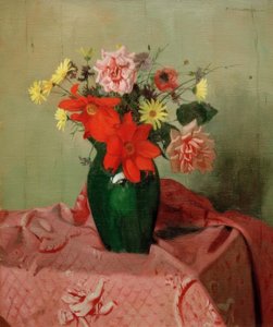 バラとダリア 作： Felix Edouard Vallotton