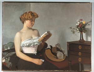スイス、ベルン、Femme Lisant（読書する女 作： Felix Edouard Vallotton